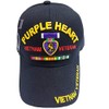 VIETNAM VETERAN PURPLE HEART CAP COVER HAT - BLACK, One Size
