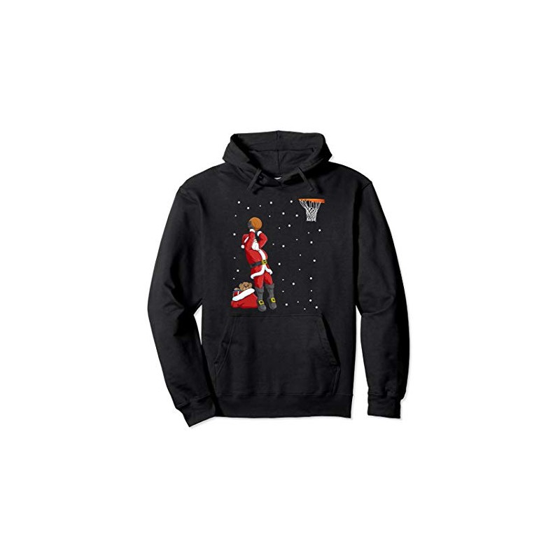 Funny Santa Claus Basketball Christmas Throw Gift Pullover Hoodie