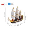LULUFUN Sailboat Ship Building Blocks Kit DIY Nano Micro Building