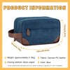 Stylish Men’s Toiletry Bag – PU Leather Base & Canvas