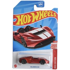 Hot Wheels McLaren Elva, Red Edition 4/12, 1:64 Scale Die-Cast Car, Pull-Back Action, Ages 3+