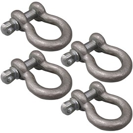 RAParts (4) 3/4" Shackle D Ring & Screw Pin Tow Chain Anchor Cable 4x4 Off-Road Recovery