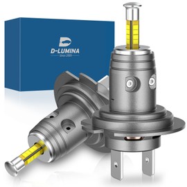 D-Lumina 360° H7 LED Headlight Bulb, 100W 16000LM 6500K Super Bright Headlights Kit Halogen Replacement for 12V Car, 2 Pcs