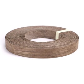 Skelang Walnut Wood Veneer Edge Banding Preglued Iron-on with Hot Melt Adhesive Edgebanding Flexible Wood Tape (3/4"×50')