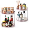 2 Pack 2-Tier Lazy Susan Turntable, 9.05” Rotating Acrylic Organizer