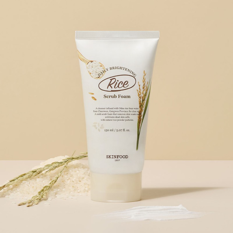 스킨푸드 라이스 백미 스크럽 폼, 150ml, 1개 Skinfood Rice Brightening