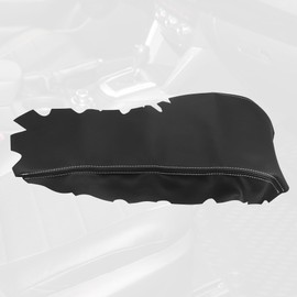 Black Center Console Cover Faux Leather Armrest Protector Cover Pad Replacement for Lexus IS200t S300 IS350 IS250 2014-2017 White Stitches Arm Rest Cover（left-hand drive）