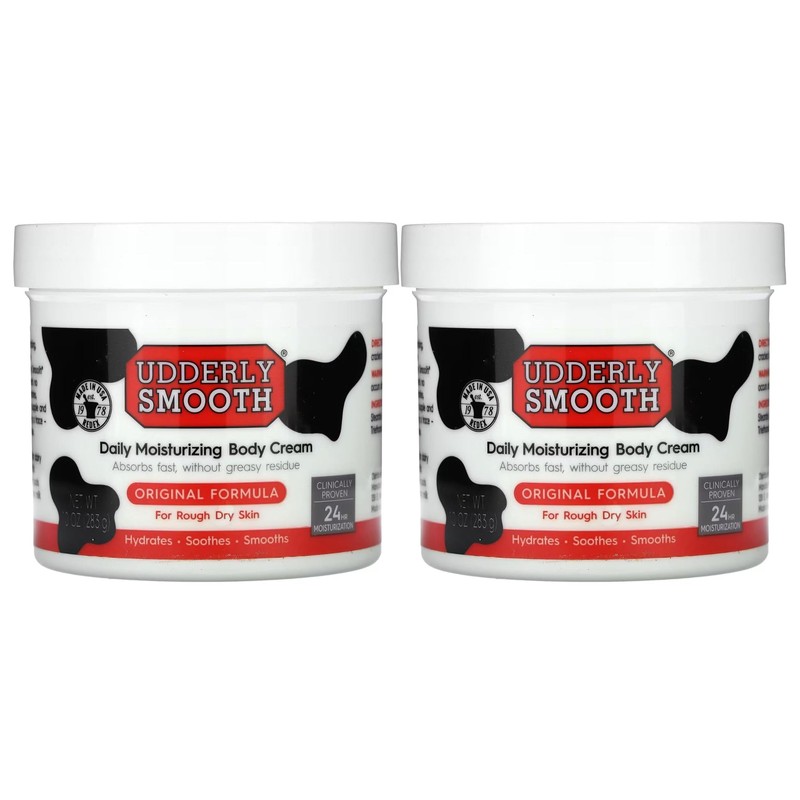 Udderly Smooth Body Cream Skin Moisturizer, 12 oz, 2 Pack
