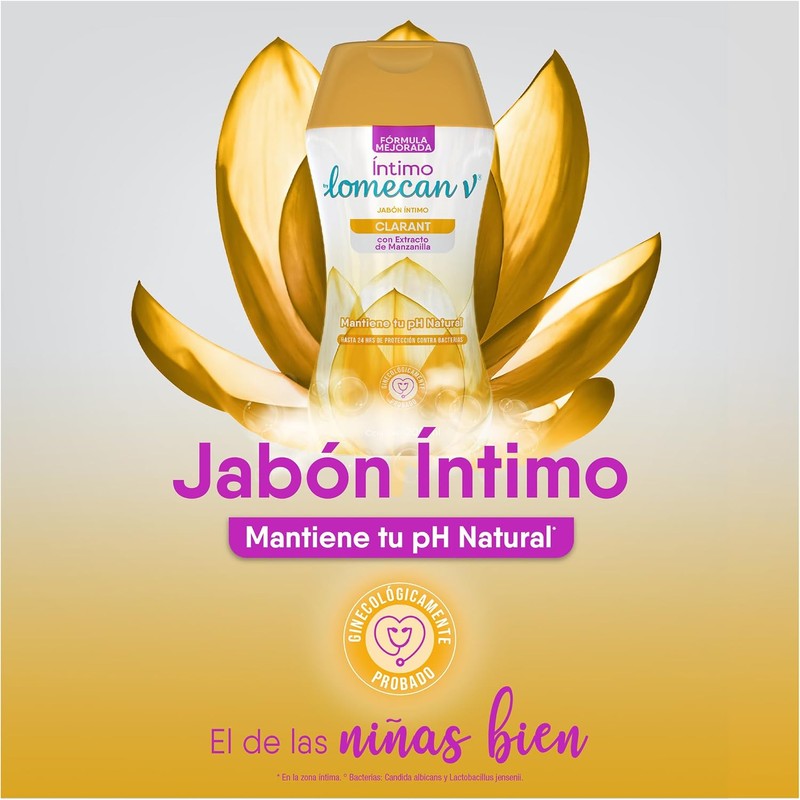 LOMECAN V - Shampoo Íntimo Aclarante. Con activos aclarantes, extracto