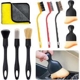 MCSWSEE 8PCS Brochas para Detallado Automotriz, Cepilos para Detalles de Coche, Kit de Limpieza para Auto Multifuncional para la Limpieza de Decoracio