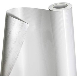 VViViD 5D High Gloss White Epoxy Carbon Fiber Automotive Vinyl Wrap Film Roll (1 Foot by 5 Foot)