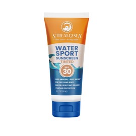 STREAM 2 SEA Tinted Sunscreen with SPF 30 All Natural, Biodegradable and Reef Safe| 3 Fl oz Non Greasy and Moisturizing Mineral Sunscreen For Face and Body Protection Against UVA and UVB