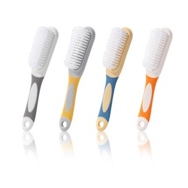 Set of 4 Shoe Brushes, Shoe Brushes, Sneaker Cleaning Brush, Multifunctional Brush, Soft Brush, Cleaning Clothes Brush, Comfortable Handle, Portable for Shoe, Clothing and Household Cleaning