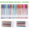 Shuttle Art 50-Piece Metallic Gel Pen Set with 25 Colour