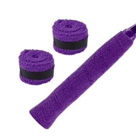 CAPASTEC Towel Grip Tape, Set of 2, Tennis, Badminton, Sweat Absorbent, Perfect for Long Playing, Dry Type, Grip Tape for Rackets, Purple