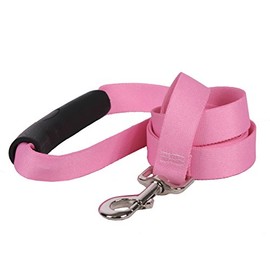 Yellow Dog Design Light Pink Simple Solid EZ-Grip Dog Leash with Comfort Handle 1" Wide and 5' (60"), Large