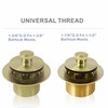 HIDROP Gold Brushed tub Drain Lift &Turn Tub Trim Set