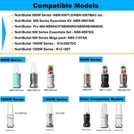 18oz Replacement Cup Compatible with Nutribullet Blender600W/900w/1000W/1200W Series,Blender Juicer Mixer Replacement Parts