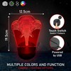 POGSTER 3D Elephant Lamp – 7-Color Changing LED Night Light