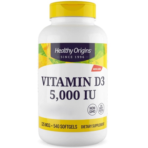 Healthy Origins, Depot Vitamin D3, 125 mcg (5,000IU), 1 Capsule