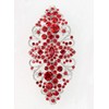 Faship Red Floral Crystal Hair Barrette Clip - Red