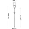 QWORK Threaded Eyebolts, 10 Pack 1/4" x 6" Long Stainless