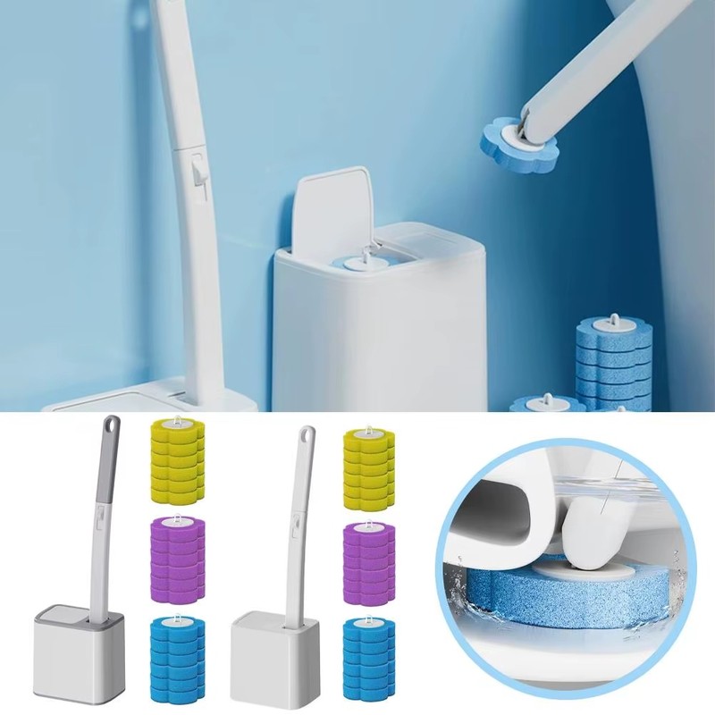 Disposable Toilet Brush Wand Kit