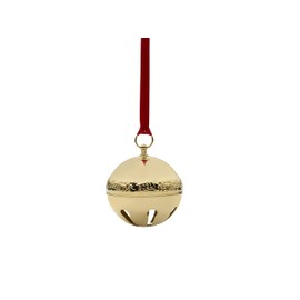 Wallace 32nd Edition 2021 Gold Plated Sleigh Bell Ornament, Gold,Christmas