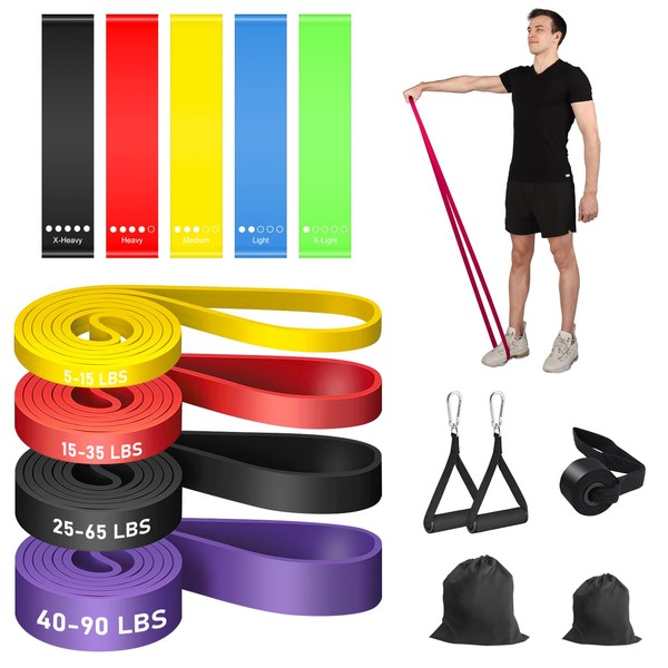 UIEYAKFR 16PCS Bandas de Resistencia, Ligas de Resistencia para Ejercicio,y