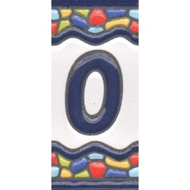 Spanish Ceramic Numbers & Letters Tiles Church Window Design Tile Size 7.5cm x 3.5cm Frame Holds 3 to 10 Tiles (Letter O)