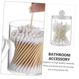 Parliky 4pcs Stackable Storage Boxes Cotton Stick Box for Cosmetics Jewelry Covered Storage Containers Pantry