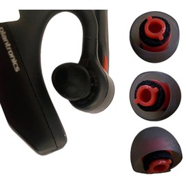 Rqker 3 Pcs S/M/L Soft Noise-Isolating Silicone In-Ear Eartips Compatible with PLT 5200 Legend, Black