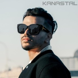 KANASTAL Lentes de Sol Sobrepuestos Mujer Hombre Polarizados TR UV400 Gafas de Sol sobre Anteojos, Sobreponer, Cuadradas, Moda, Grandes, Polarized Sunglasses Wear over Glasses, Pesca, Viajes