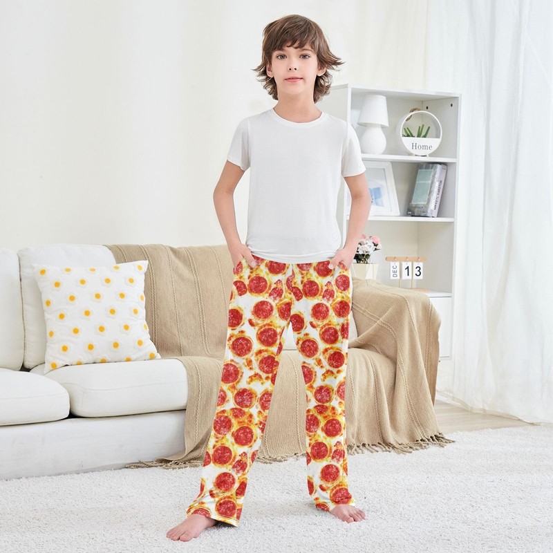 IHCVHQX Pajama Pants Pizza Pepperoni Pattern Soft Pajama Sleep Pant