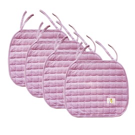 QSYW Dining Chair Seat Cover Chair Seat Pads Chair Pads for Dining Seat Cushions Thin Non-Slip U-Shape Set of 4 Pink