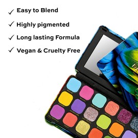 MakeUp Revolution Forever Flawless Bird of Paradise Eyeshadow Palette, 18 Shades, 19.8 g