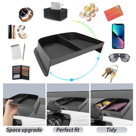 SKTU Centre Armrest Organiser Compatible with V*W UP GTI Seαt Mii Skodα Citigo Multifunctional Instrument Panel Storage Box with Non-Slip Pad