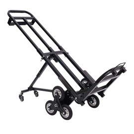 Stair Climbing Cart Heavy-Duty Hand Truck Dolly with 6+2 Wheels and Telescoping Handle 460 Lbs Capacity Foldable Trolley Stair Climber Cart Hand Truck Dolly for Warehouses, Airports, Shopping Malls