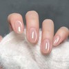 BHIDENAW False Nail Tips, Short, 24 Pieces, Popular, Japanese Style,