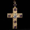 THE BLING KING Gold Plated Pectoral Cross Pendant with Exquisite