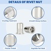 230Pcs Rivet Nut Assortment Kit,Stainless Steel Rivet Nuts M3 M4