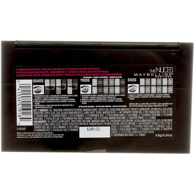 Maybelline New York The Nudes Eyeshadow Palette 0.34 oz (Pack