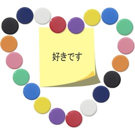 Qualsen 20 Pieces 10 Colors Magnetic Dry Erase Magnets Color Magnets Refrigerator Magnets Magnet Set Bulletin Board Magnets Multi-Purpose Ideal for Refrigerator, Office, School, Whiteboard (2 cm)