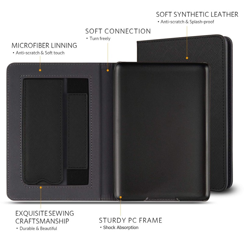 CoBak Case for 6" E-Reader - PU Leather Smart Cover
