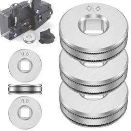 Abizarch 3Pcs Wire Feed Drive Roller 0.6/0.8 0.8/1.0 Stainless Steel Wire Roll Wheel Knurled Groove Replacement Welding Line Feeding Roll Welders Equipment Parts for MIG Welders ZHAZHAMO