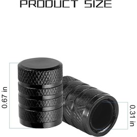 8Pcs car tyre valve caps - dustproof dust caps with tread design - suitable for cars, bicycles, motorcycles, available in silver and black - durable and universal fit