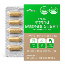 New Mate memory improvement ginkgo biloba extract, 30 tablets / 뉴메이트 기억력개선 은행잎추출물 징코빌로바, 30정