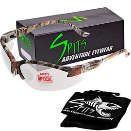 SPITS EYEWEAR Cougar Bifocal Safety Glasses (Magnifier: 1.75, Frame Color: Forest Camo)