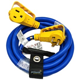 Parkworld Welder 3-Prong NEMA 6-50 Extension Cord (8AWG) Molded Connector with Lighted and Handle (15FT)