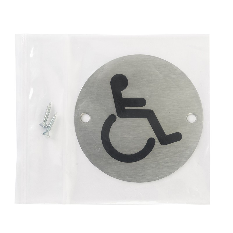 Fire Door Guru® Disabled Toilet Door Sign - 76mm Disc